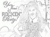 coloriage miley cyrus rocking party